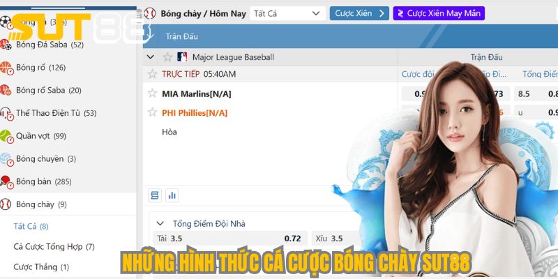 Danh sách thể loại kèo hay trong cá cược bóng chày Sut88